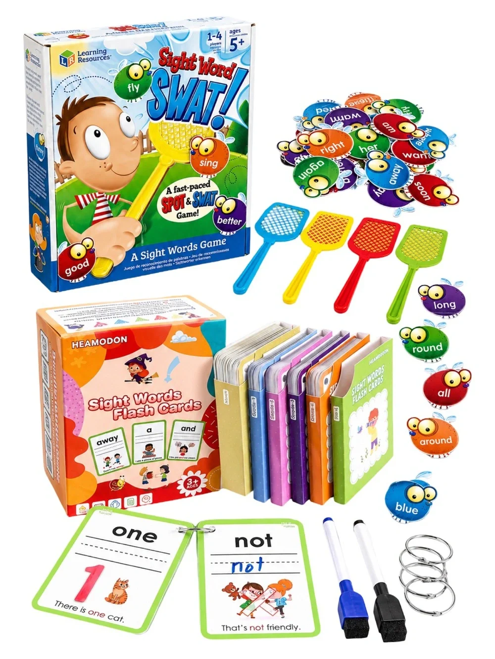 Sight Word Games Bundle Kids Learning Educational Flash Cards SWAT